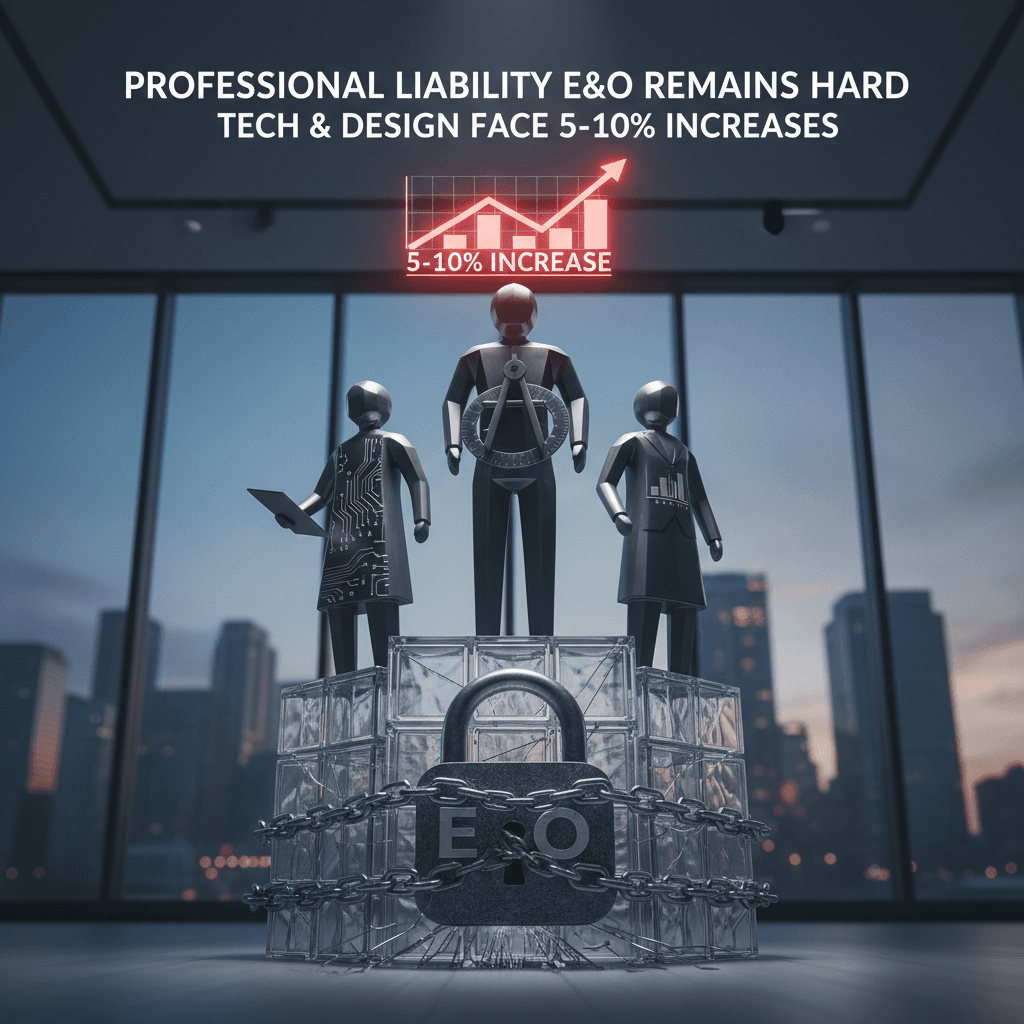 Professional Liability E&O Remains Hard: Tech & Design Face 5-10% Increases